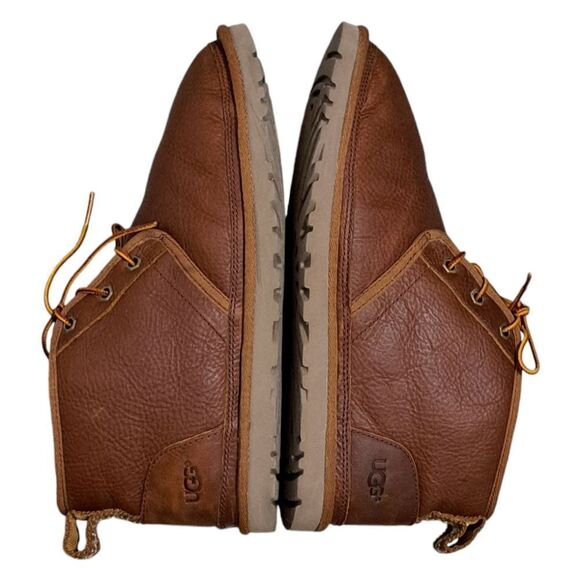 Ugg Australia Men's Neumel Lace Up Leather Winter Boots Size 9 Chestnut - Picture 3 of 15